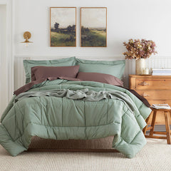 Classic Cool Cotton Percale Comforter - Thyme, Twin/Twin XL