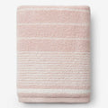 Plush Spa Stripe Bath Sheet - Light Rose Quartz