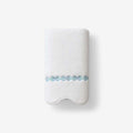 Embroidered Scallop Hand Towel - Modern Leaf