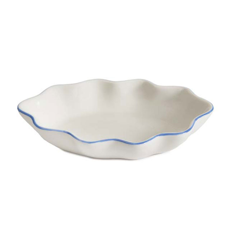Scallop Soap Dish - Cream and Blue