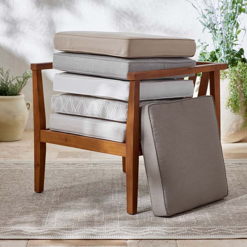 Replacement Boxed Edge Chair Cushion - Voyage Dune II, 21 in. x 19 in.