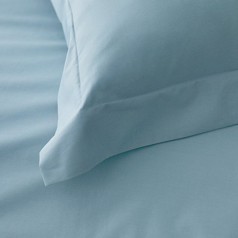 Premium Cool Supima® Cotton Percale Flat Bed Sheet - Navy, Full