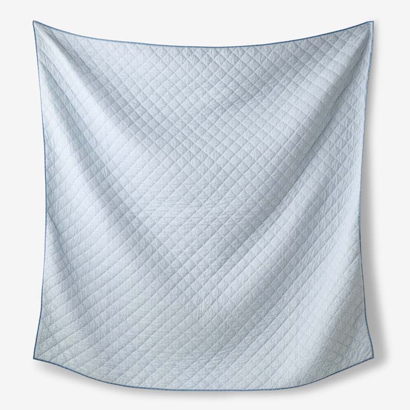 Tira Geo Reversible Quilted Sham - Blue, King