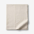 Tailored Stripes and Plaids Premium Breathable Washed Linen Cotton Flat Bed Sheet - Stripe Dark Brown, King/Cal. King