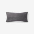 Decorative Lumbar Pillow Cover - Graphite, 14 in. x 30 in.