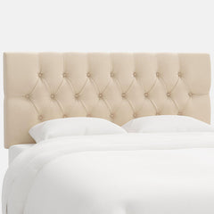 Park Tufted Velvet Headboard - Pearl, Cal King