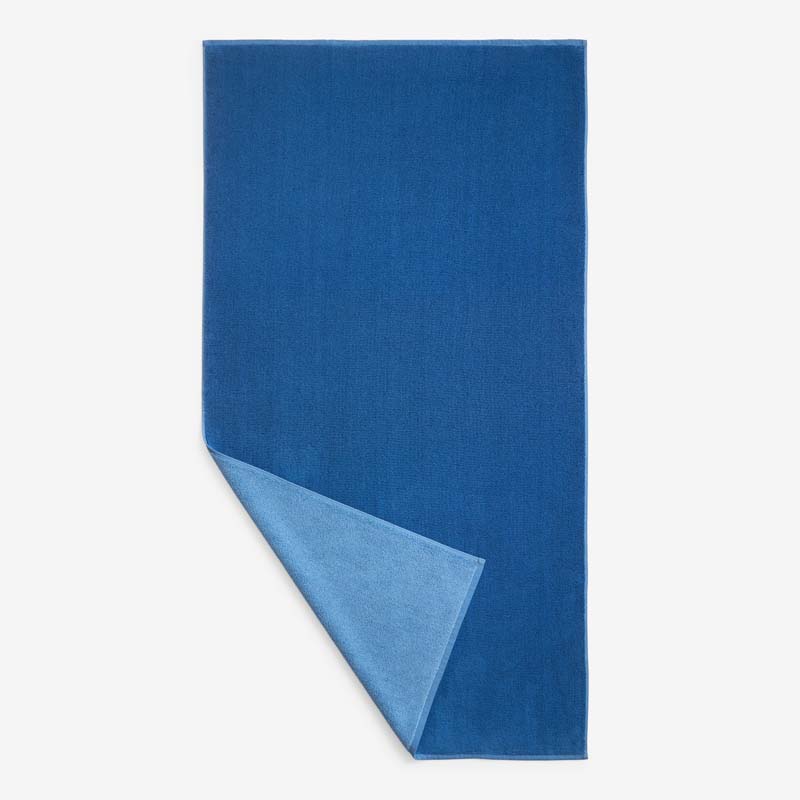Reversible Solid Bath Towel - Blue