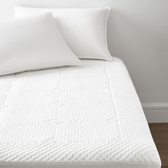 Comfort Cushion Quilted Memory Foam Mattress Pad - White, Queen