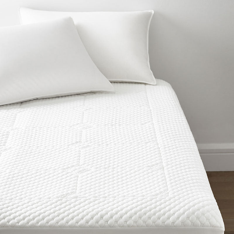 Comfort Cushion Quilted Memory Foam Mattress Pad - White, Queen