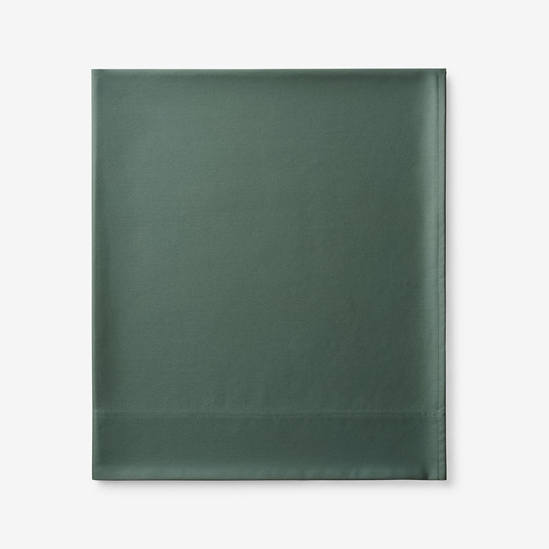 Premium Smooth Supima® Cotton Wrinkle-Free Sateen Flat Bed Sheet - Olive Green, Deep Pocket Cal. King