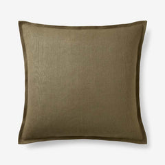 Linen Decorative Square Pillow Cover - Olive Green, 20 in. x 20 in.