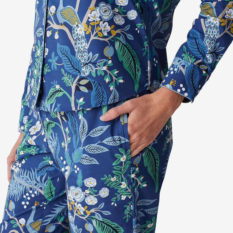 Poplin Women's Pajama Set - Peacock, L