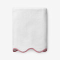 Scalloped Edge Bath Towel - Pink