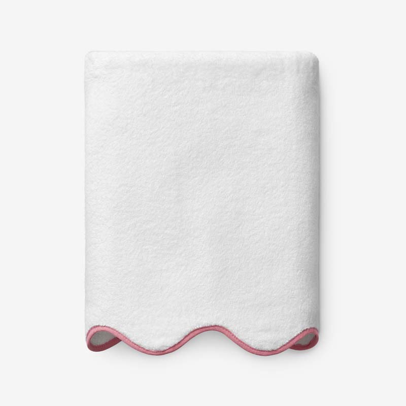 Scalloped Edge Bath Towel - Pink