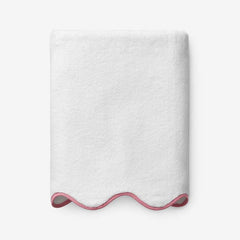 Scalloped Edge Bath Towel - Pink