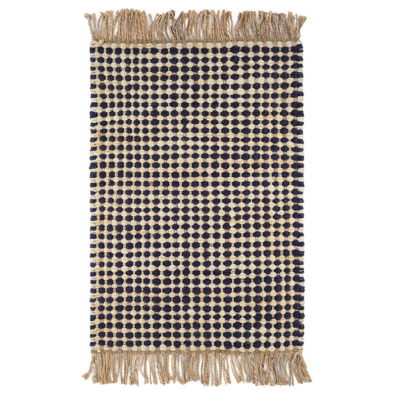 Kuba Handwoven Jute Rug - Black, 3' x 5'