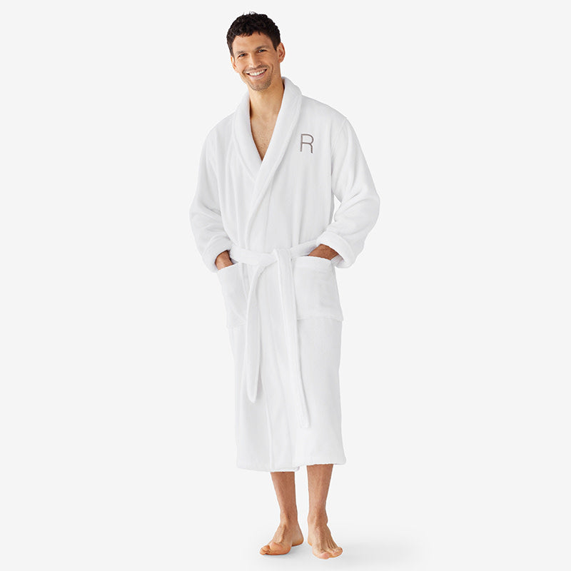 Men's Robe - White, L