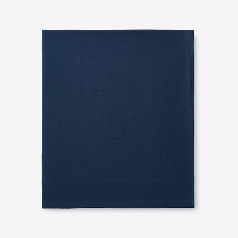 Premium Ultra-Cozy Cotton Velvet Flannel Flat Bed Sheet - Navy, King/Cal King