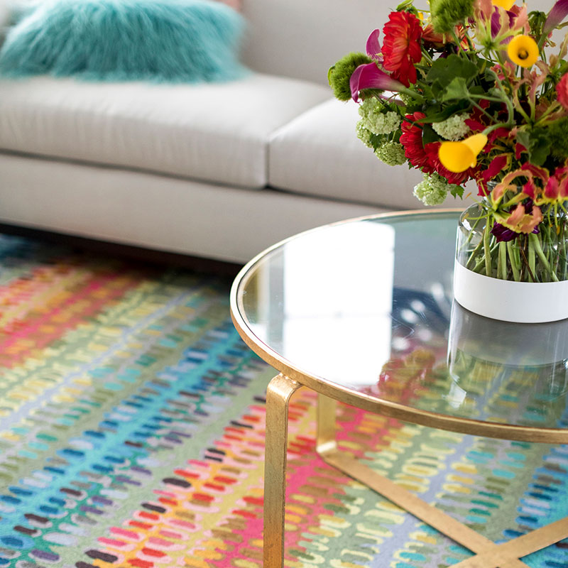 Paint Chip Hand Hooked Wool Rug - Multi, 6' x 9'