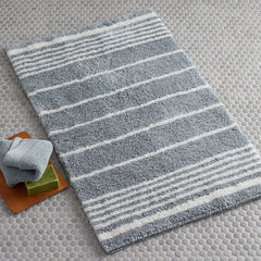Plush Spa Stripe Bath Rug - Dark Seaspray, 21 in. x 34 in.