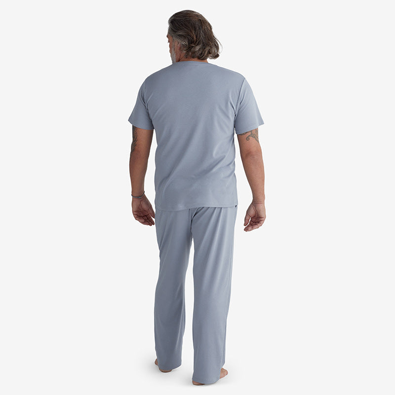 Pima Cotton Mens Pajama Set - Black, XXL