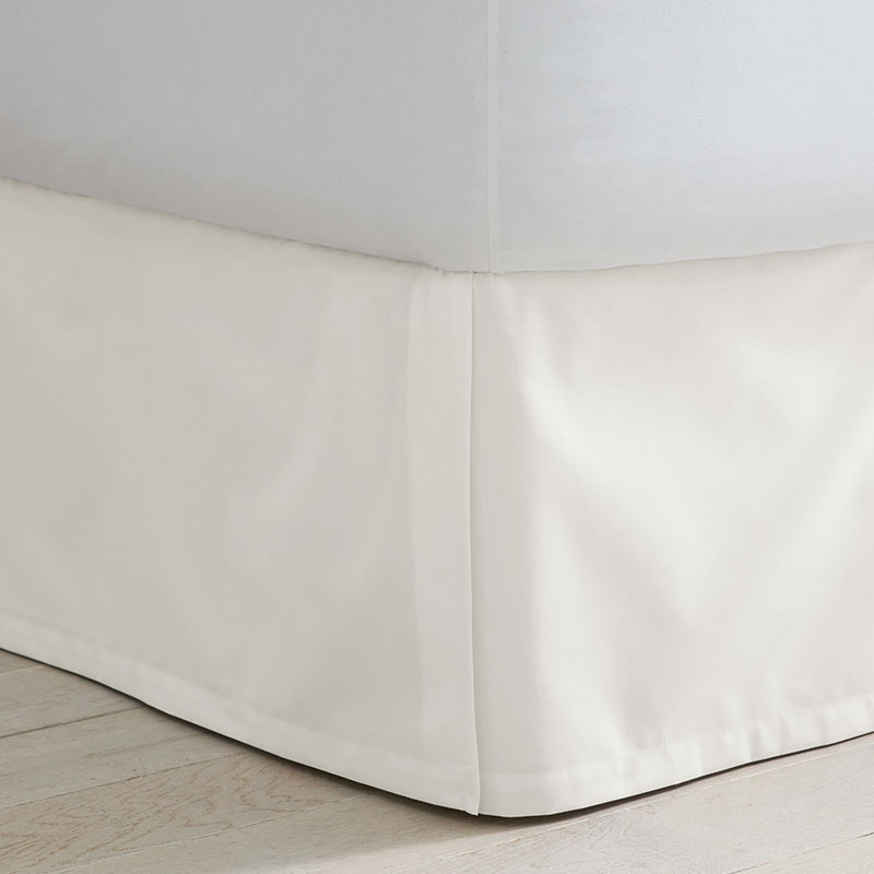 Classic Smooth Wrinkle-Free Sateen Bed Skirt - Creme, King