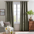 Velvet Blackout Window Curtain - Sage Green, 63 in.