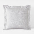 Jacquard Leaf Yarn-Dyed Premium Smooth Supima® Cotton Wrinkle-Free Sateen Sham - Light Gray, Euro