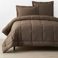 Classic Cool Cotton Percale Comforter - Coffee, Full
