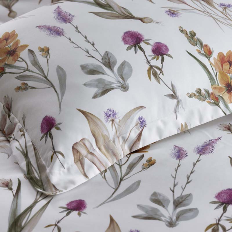 Stem Florals Premium Smooth Wrinkle-Free Sateen Sham - Ivory Multi, King