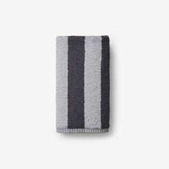 Reversible Stripe Turkish Cotton Hand Towel - Dark Pewter