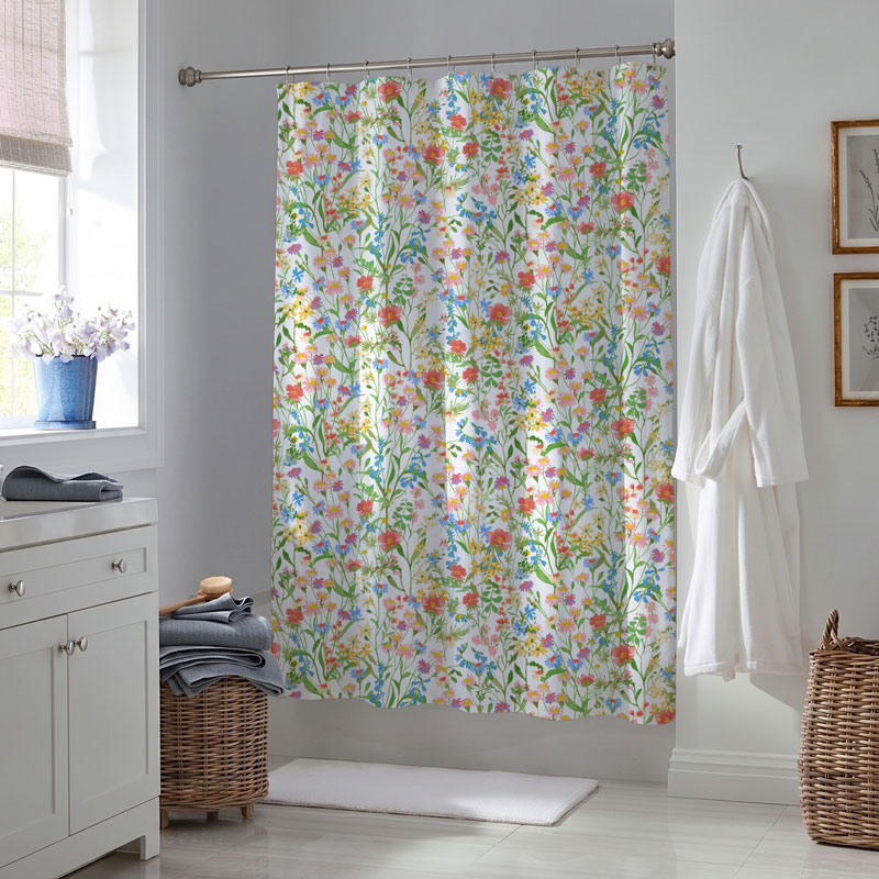 Garden Symphony Classic Cool Cotton Percale Shower Curtain - Multi