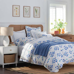 Summer Prints Classic Cool Cotton Percale Duvet Cover - Fish Swim, Twin/Twin XL