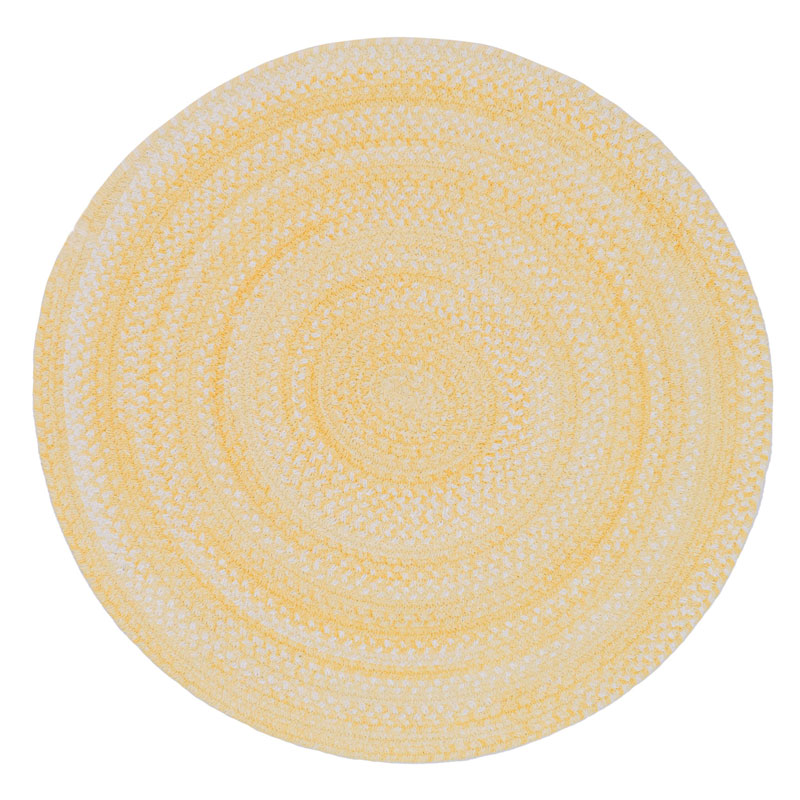 Bambini Braided Chenille Rug - Yellow, 7' Round