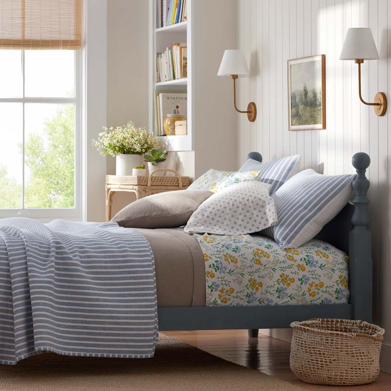 Isadora Classic Cool Cotton Percale Pillowcase Set - Floral, Standard