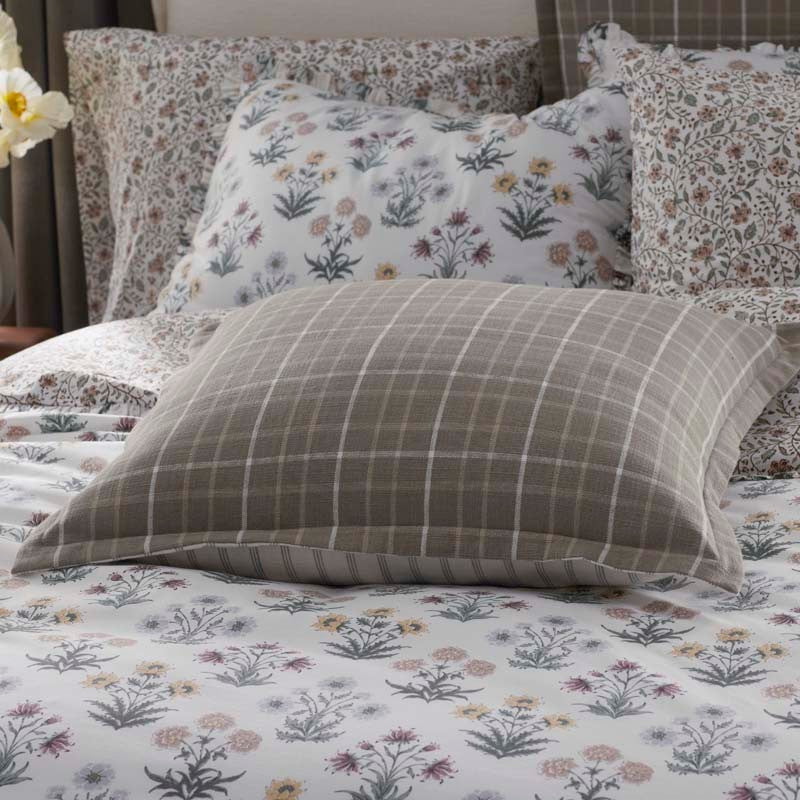 Yarn-Dyed Plaid Reversible Sham - Khaki, Euro