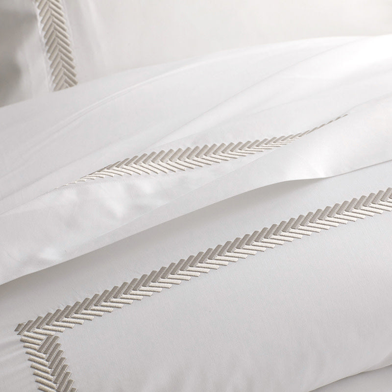Hewett Luxe Smooth Egyptian Cotton Sateen Duvet Cover - Taupe, Oversized King/Cal King