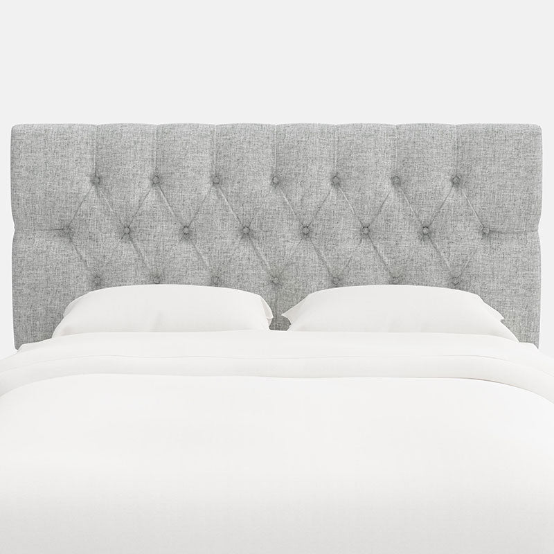 Park Tufted Textured Linen Headboard - Pumice, Full