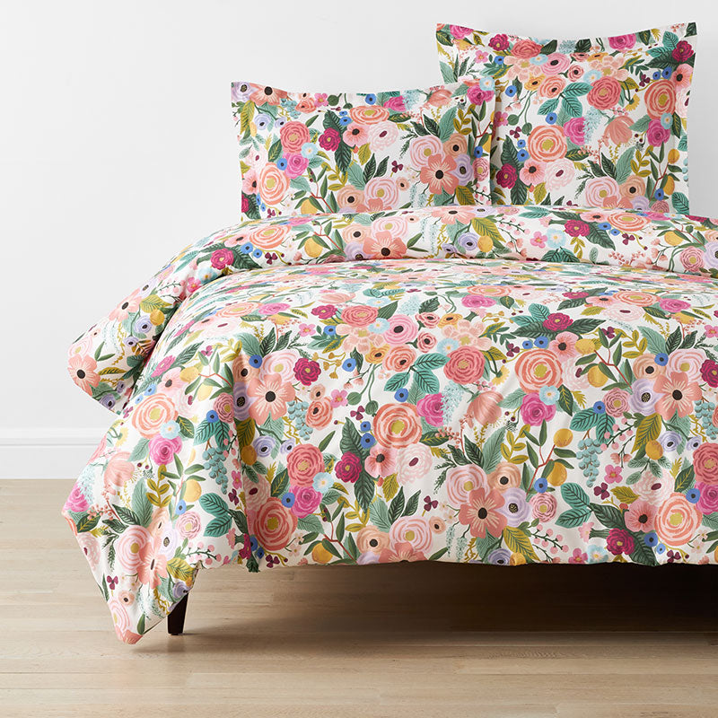Garden Party Classic Cool Cotton Percale Duvet Cover - Multi, Twin/Twin XL