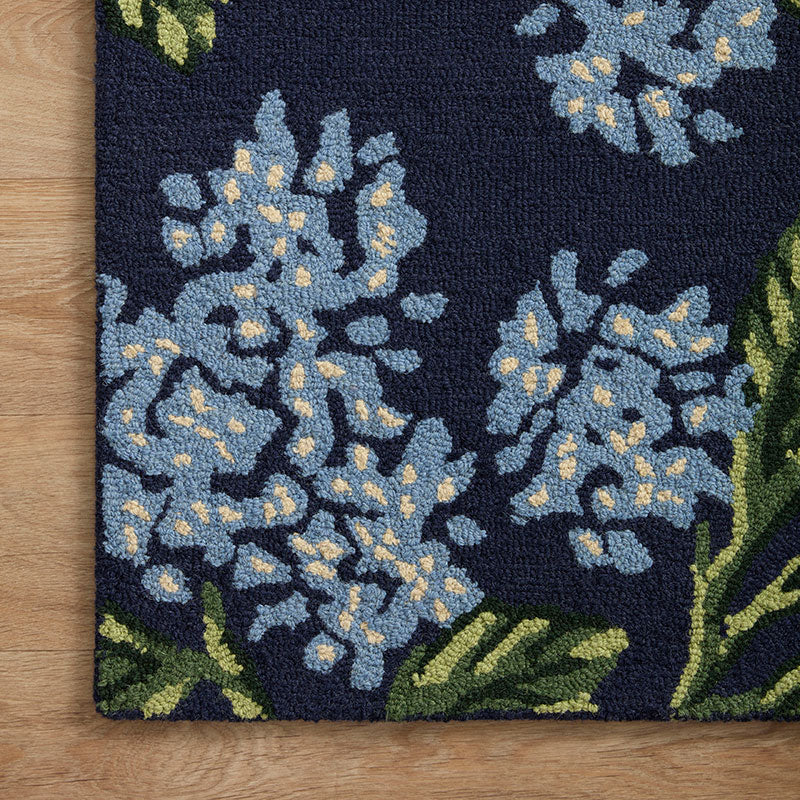Joie Wool Rug - Hydrangea Navy, 7' 9" x 9' 9"