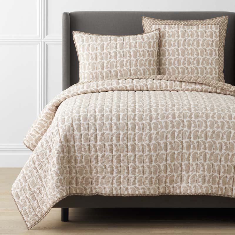 Jiya Reversible Quilt - Taupe, Full/Queen