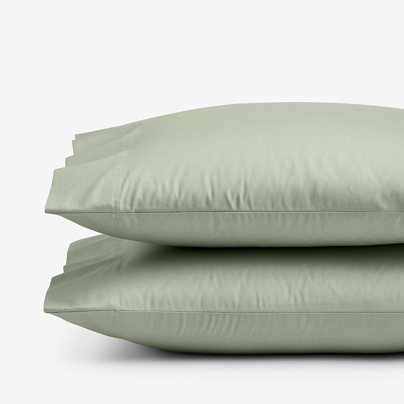 Classic Smooth Sateen Solid Pillowcase Set - Light Sage, King