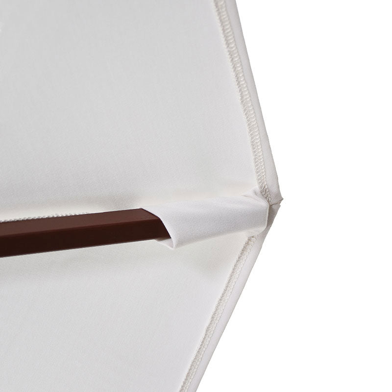 Round Outdoor Patio Umbrella, Wood with Manual Lift - Black, 9'