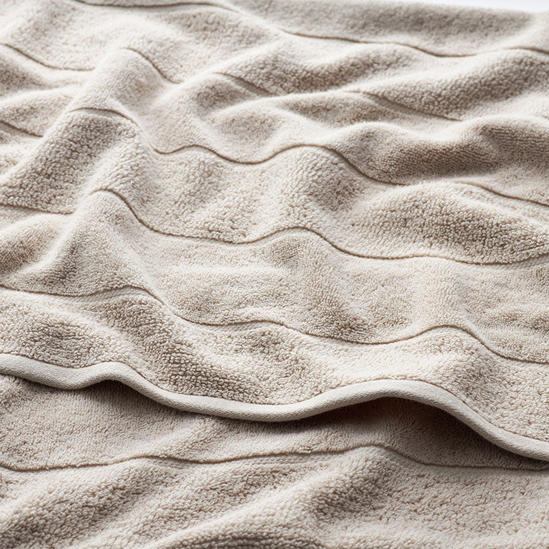 Textured Stripe Bath Sheet - Alabaster