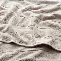 Textured Stripe Bath Sheet - Alabaster