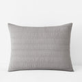 Premium Breathable Washed Linen Solid Quilted Sham - Gray, Standard