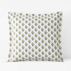 Suhana  Garment Washed Cotton Percale Sham - Yellow, Euro