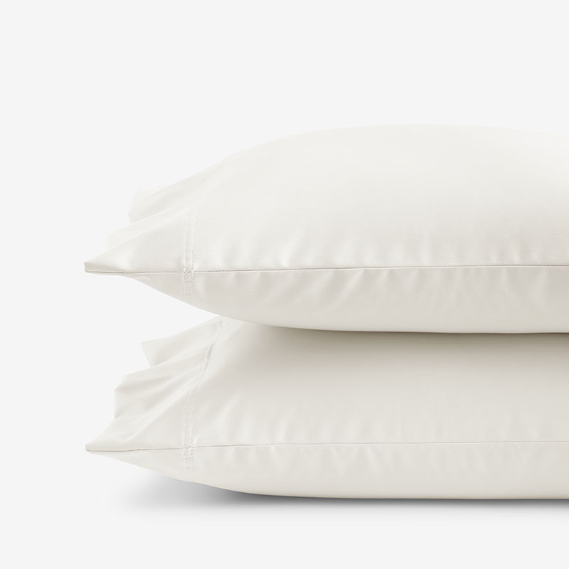 Premium Smooth Supima® Cotton Wrinkle-Free Sateen Pillowcase Set - Ivory, Standard