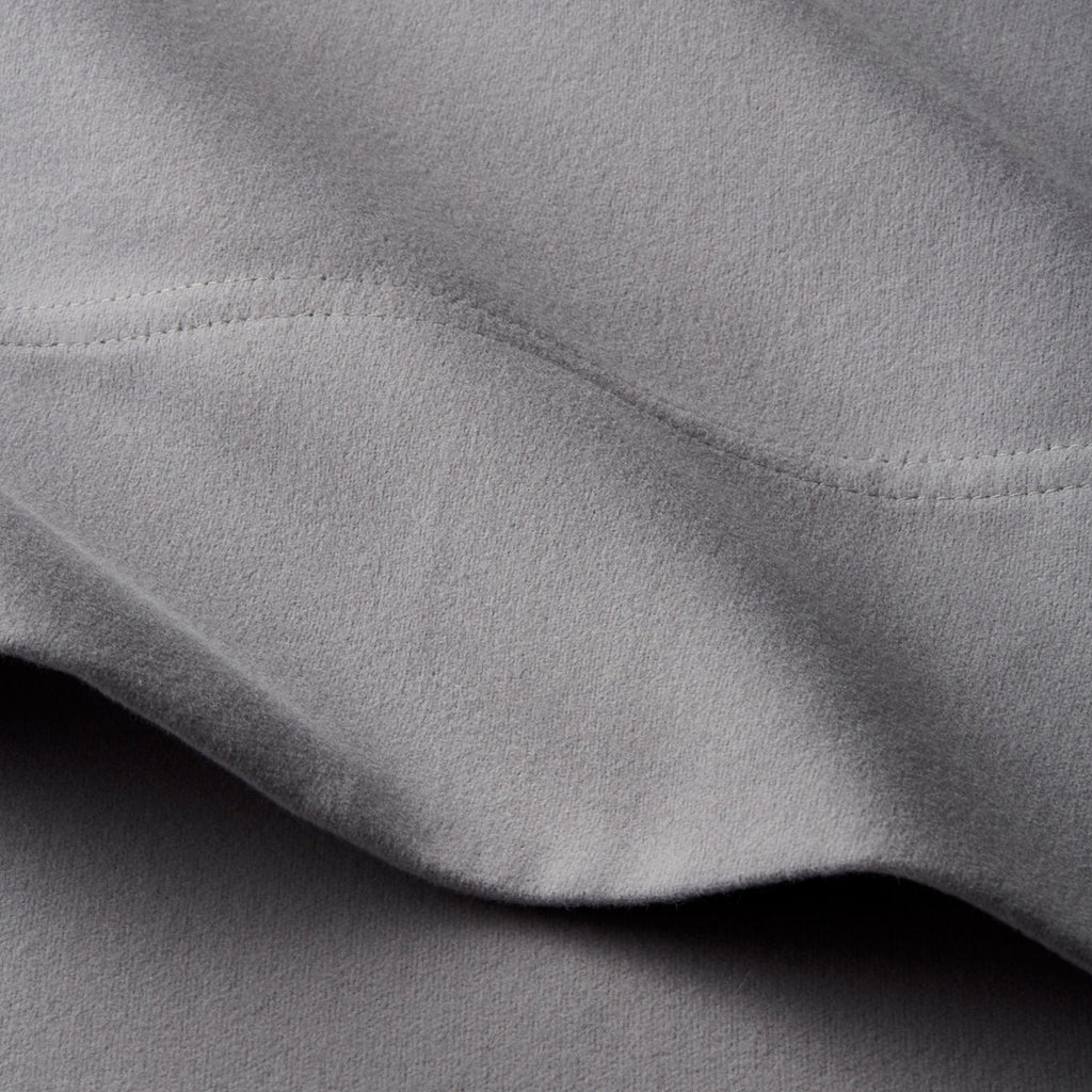 Luxe Ultra-Cozy Cotton Velvet Flannel Flat Bed Sheet Cloud Blue, King/Cal King