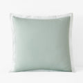 Solid Border Classic Cool Cotton Percale Sham - Sea Mist, Euro